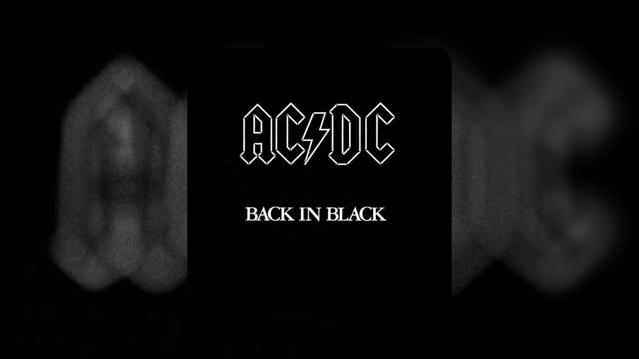 Capa do disco Back in Black, do ACDC