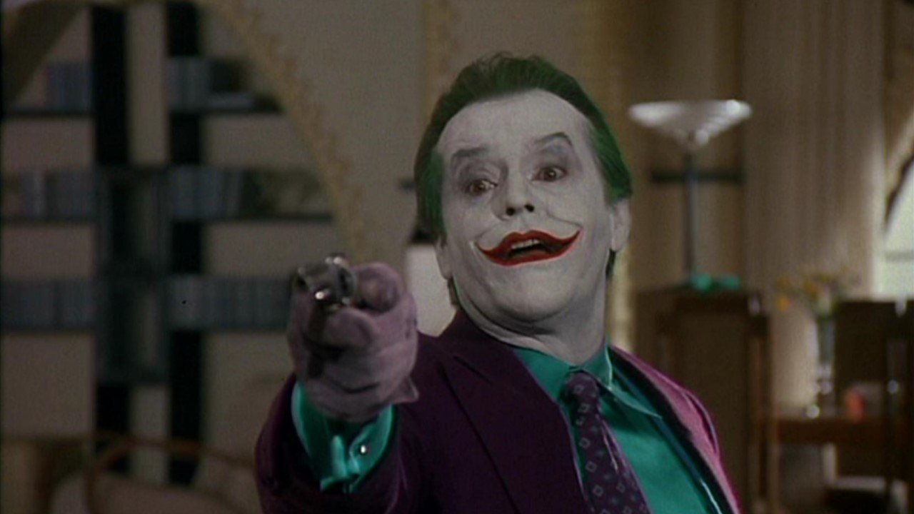 Jack Nicholson em cena de Batman (1989)