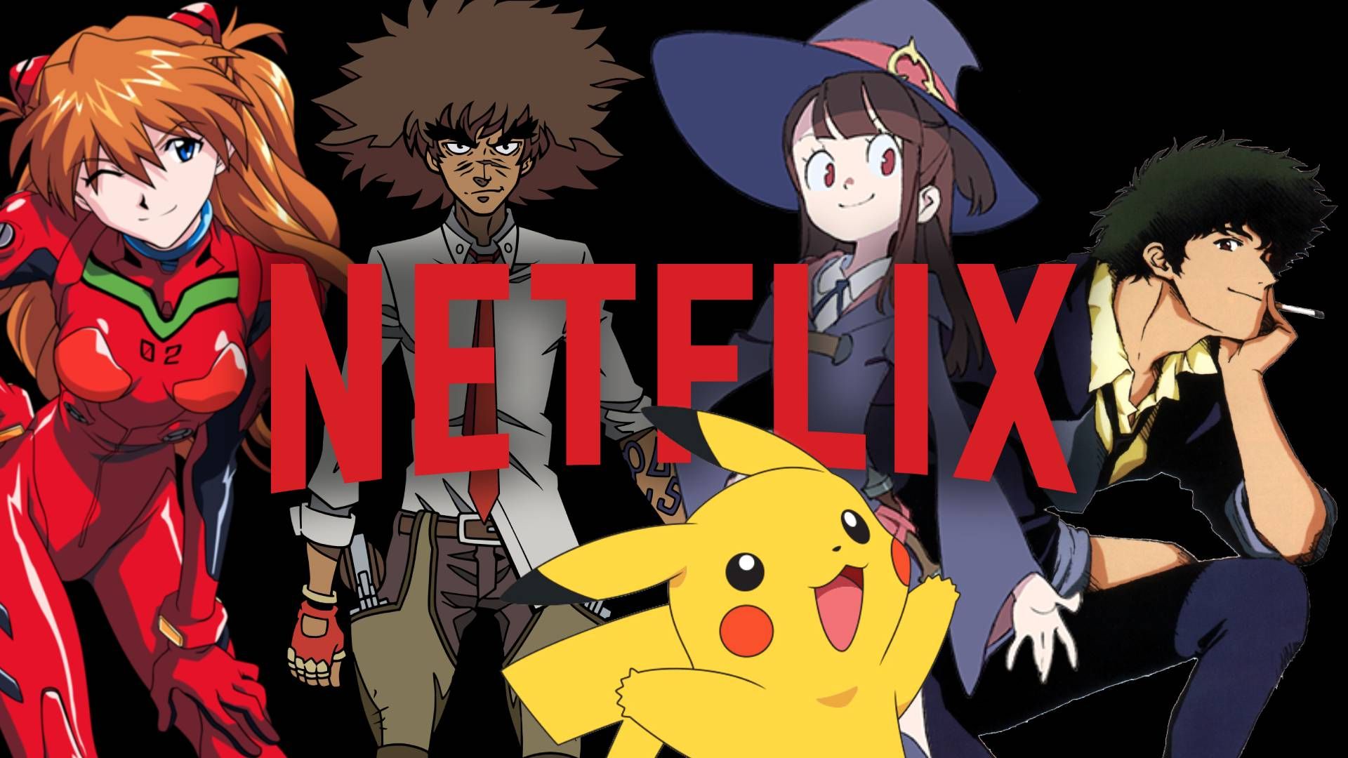 Montagem com animes da Netflix