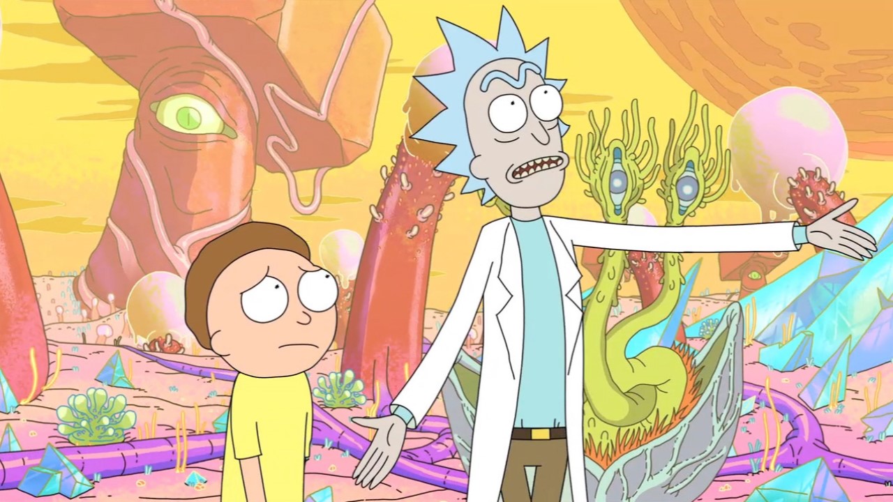 Cena da animação Rick & Morty