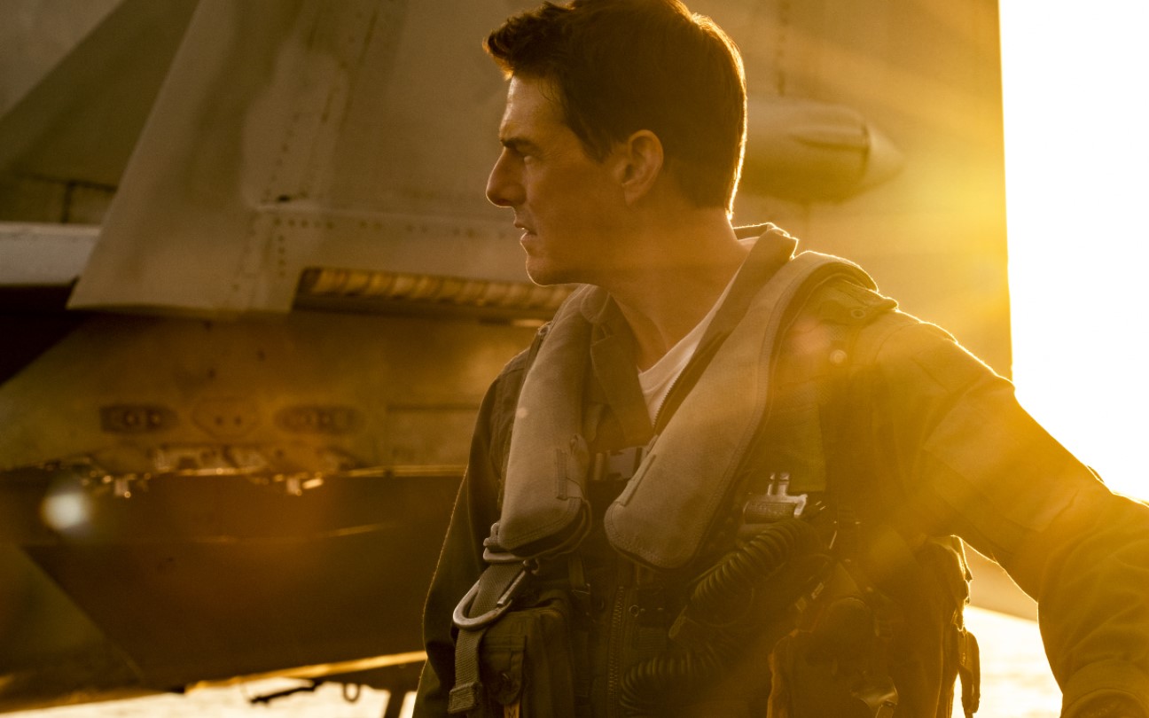Tom Cruise em cena de Top Gun: Maverick