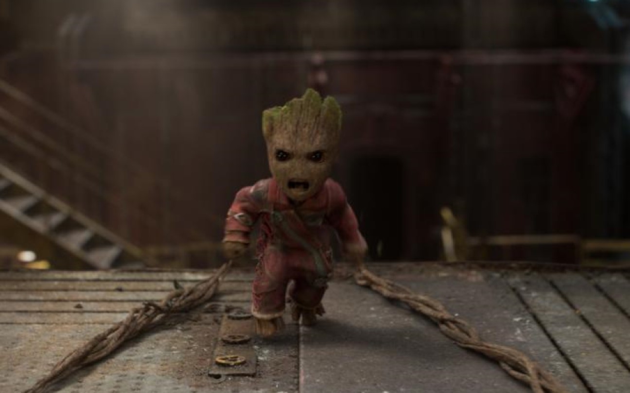 Groot em cena de Guardiões da Galáxia Vol. 2