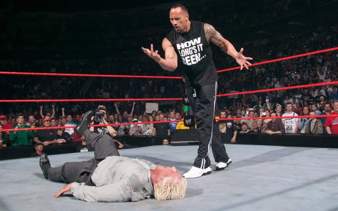 Ric Flair e The Rock no ringue da WWE