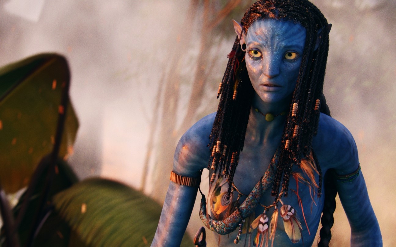 Zoe Saldana in Avatar scene