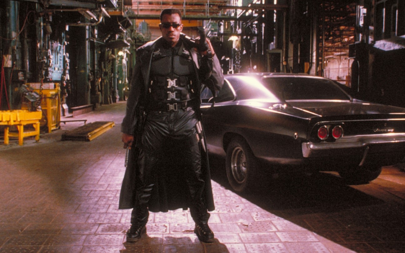 Wesley Snipes em cena de Blade: O Caçador de Vampiros