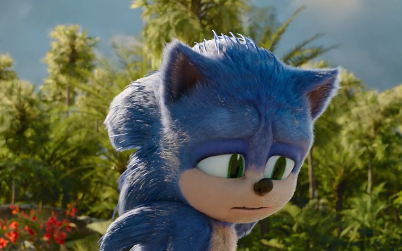 Sonic em cena de Sonic 2 - O Filme
