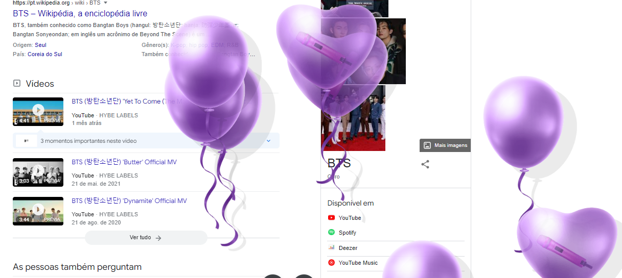 Balões com microfones dentro trazem mensagens dos integrantes do BTS para o ARMY